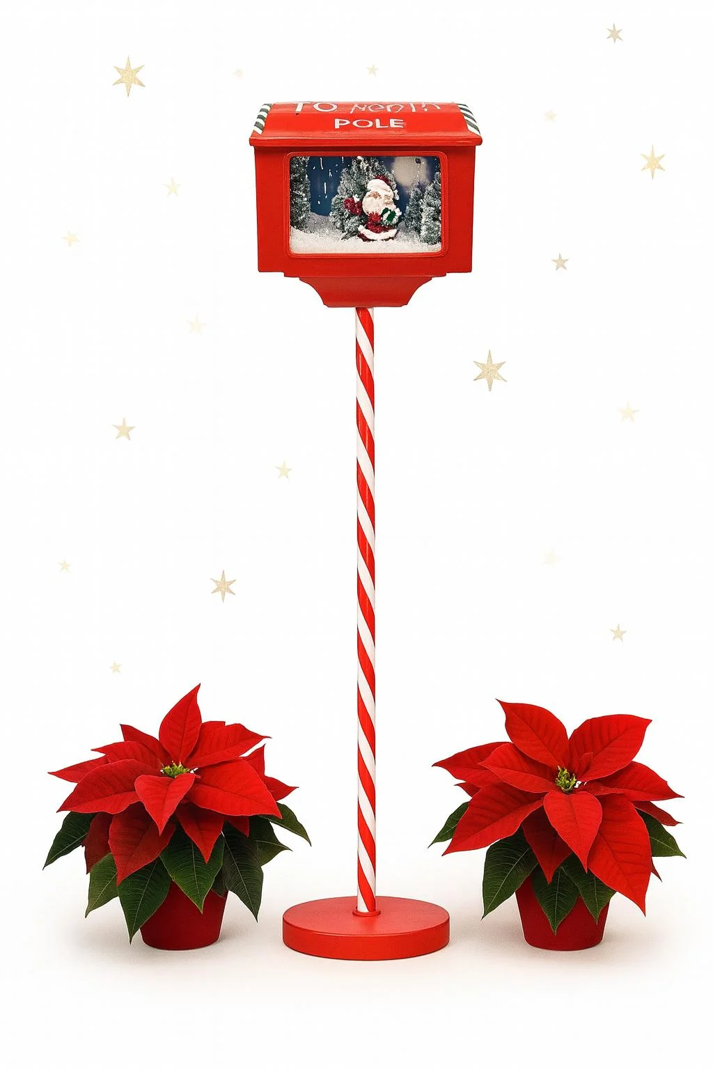 Cassetta Postale Natalizia Rossa con Babbo Natale